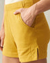 Women's Side Slit French Terry Short - Nugget Gold